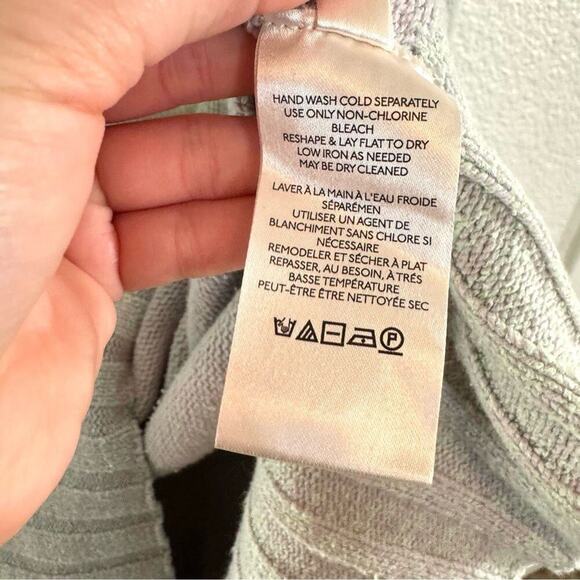 Free People Women's Large Street Fair Tunic Sweater in Lime Green Combo - Picture 6 of 13